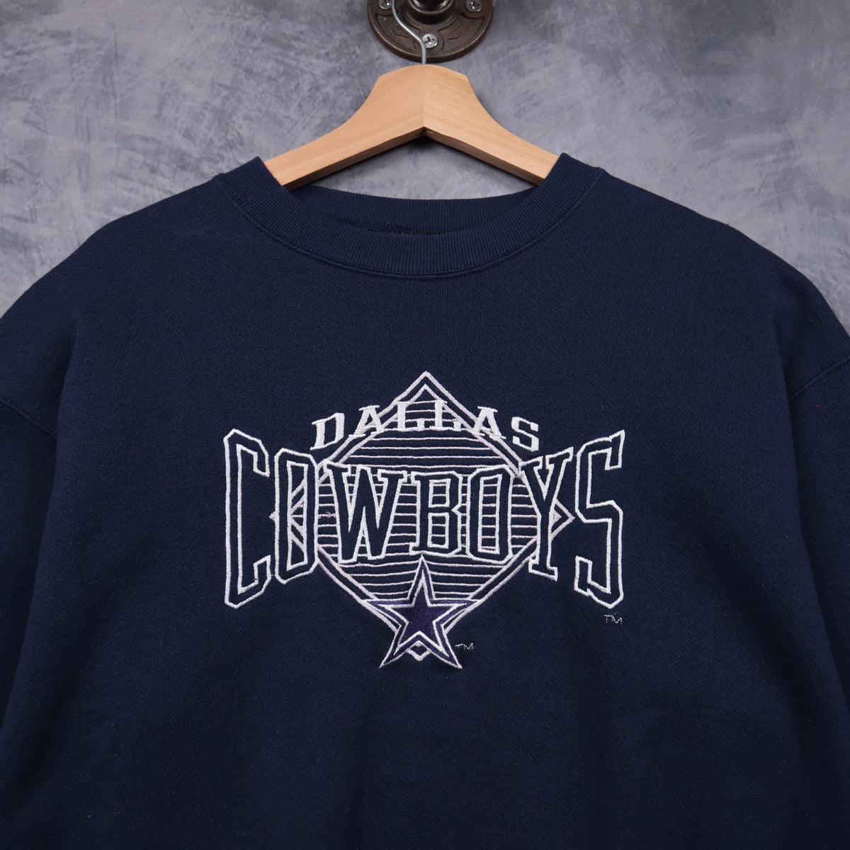 90s Navy Blue Dallas Cowboys Crewneck Sweatshirt 6613