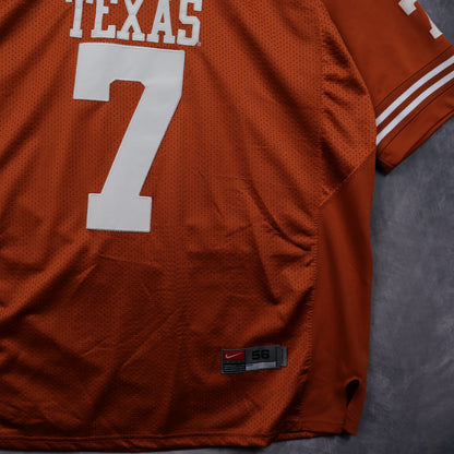 00s Burnt Orange Texas Longhorns Nike Football Jersey 5877