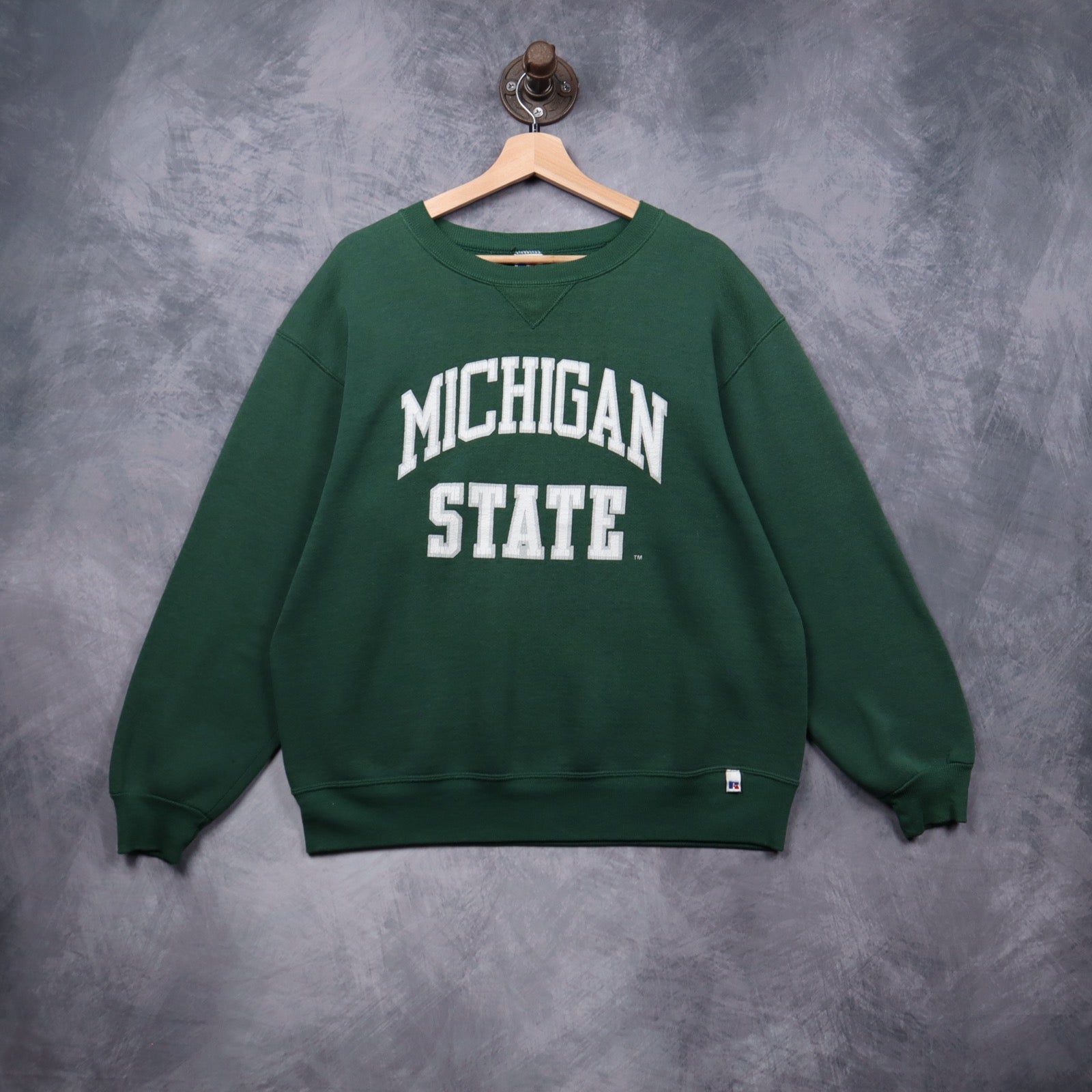 90s Green Michigan State Russell Athletic Crewneck 5538