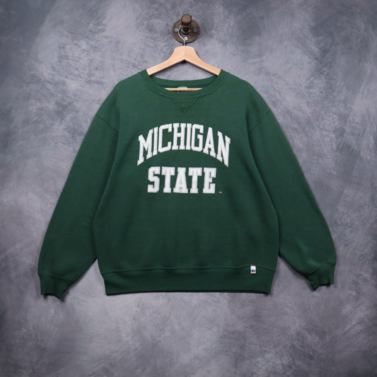 90s Green Michigan State Russell Athletic Crewneck 5538