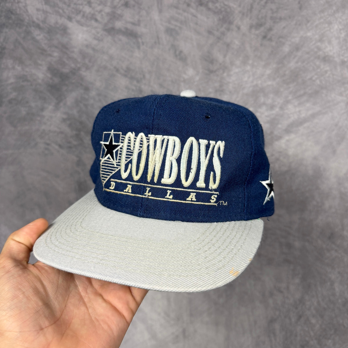 90s Navy Blue Dallas Cowboys Snapback Hat 6863