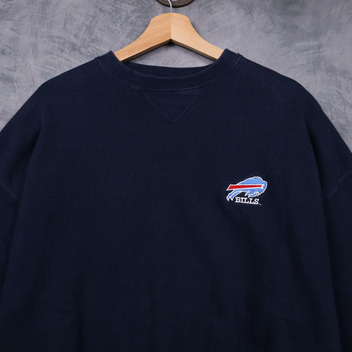 90s Navy Blue Buffalo Bills Embroidered Crewneck Sweatshirt 6468
