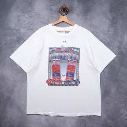 2005 White Astros vs Cardinals NLCS Championship Series Shirt 5517