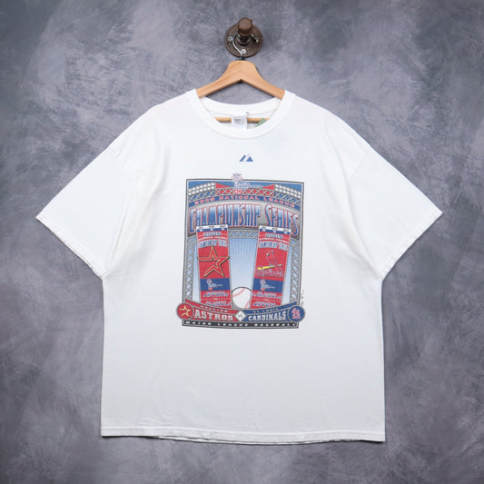 2005 White Astros vs Cardinals NLCS Championship Series Shirt 5517