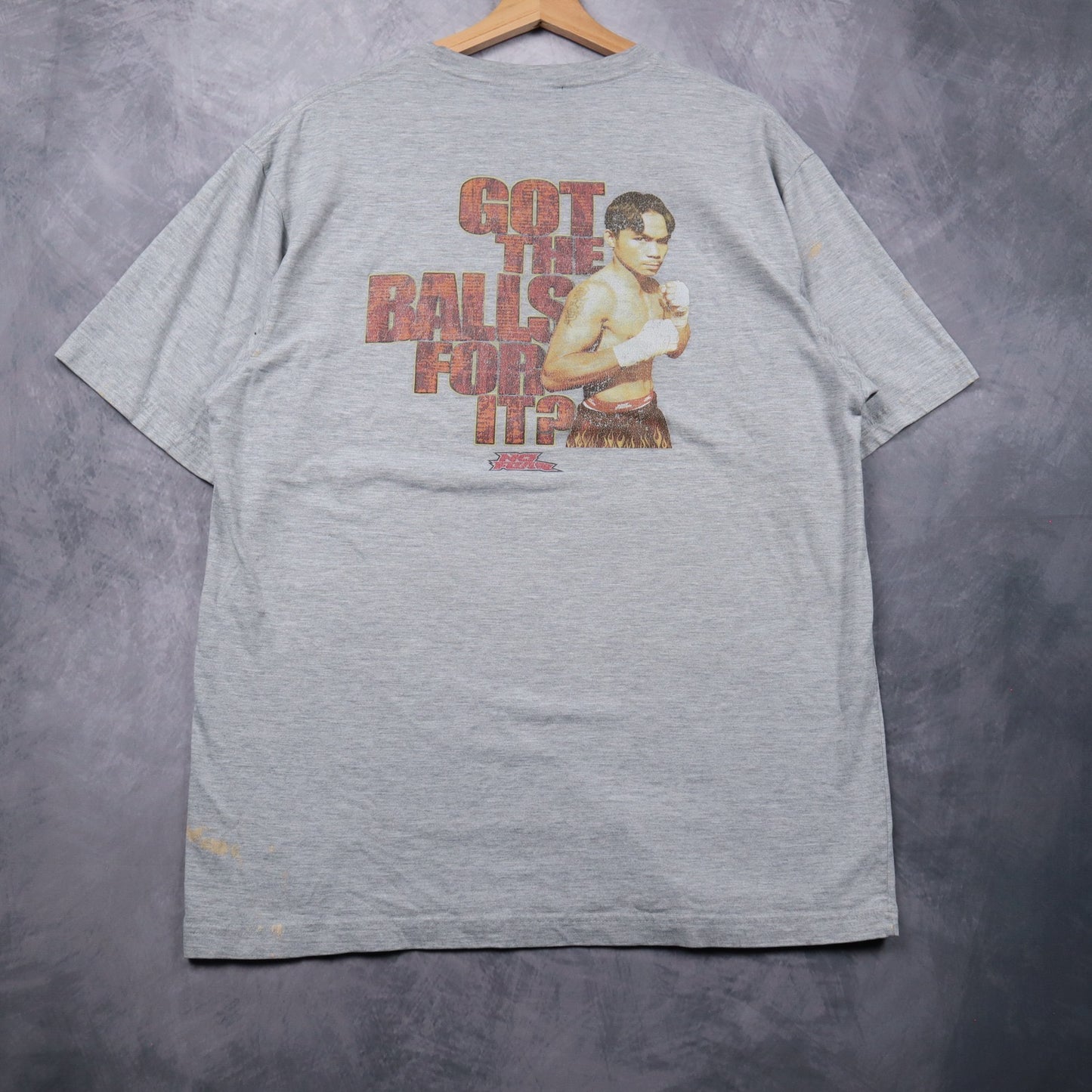 90s Grey No Fear Manny Pacquiao Boxing Shirt 4675