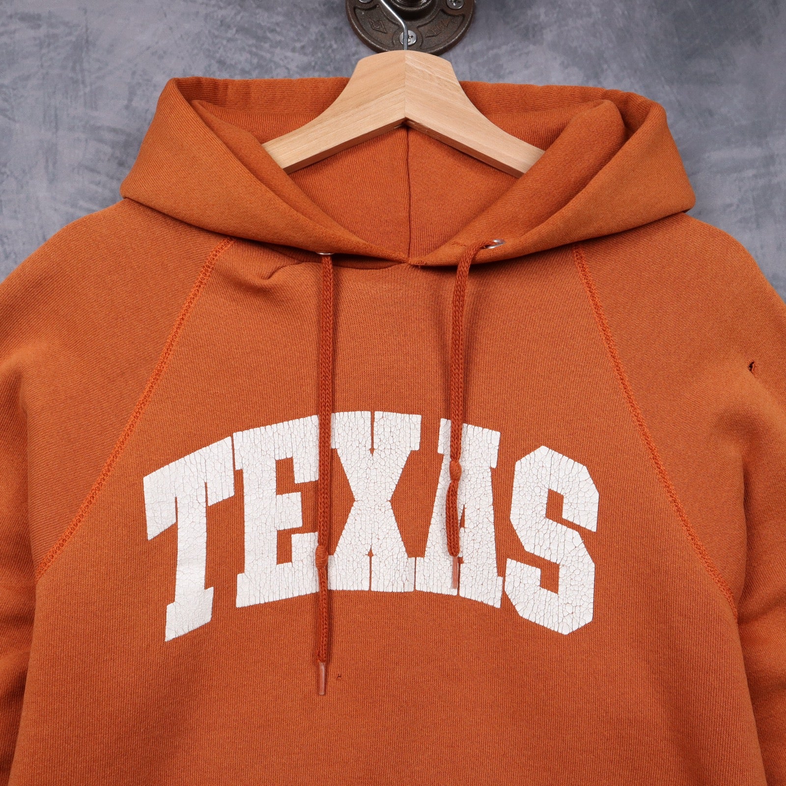 90s Burnt Orange Texas Hoodie 5621