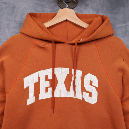90s Burnt Orange Texas Hoodie 5621