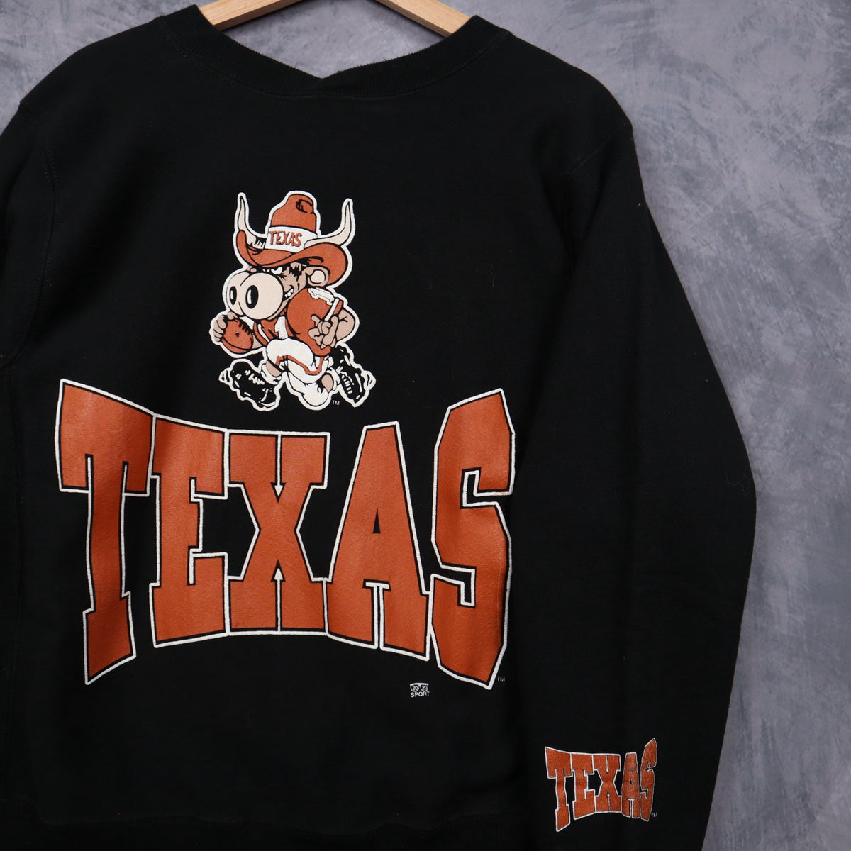 90s Black Texas Longhorns Crewneck Sweatshirt 5691
