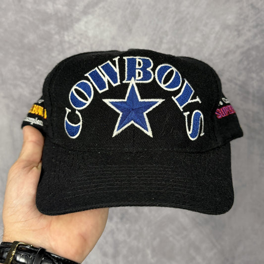 90s Black Dallas Cowboys Annco Super Bowl Champions Snapback Hat 6826