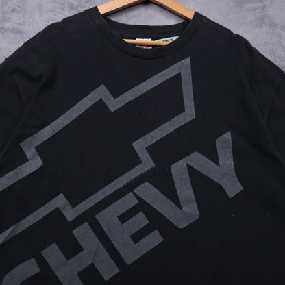 90s Black Chevy Big Logo Shirt 7239