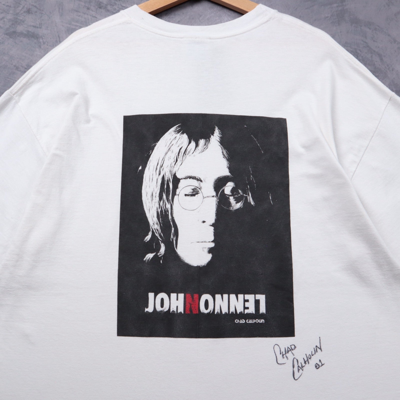 2001 White John Lennon Chad Calhoun Dream Art Shirt 5337