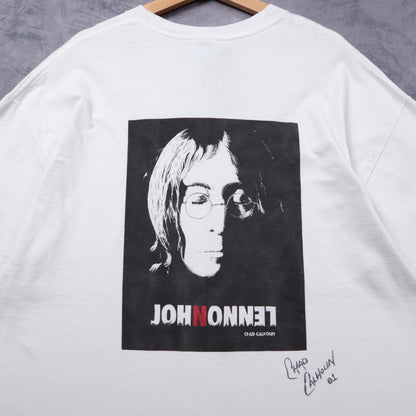2001 White John Lennon Chad Calhoun Dream Art Shirt 5337