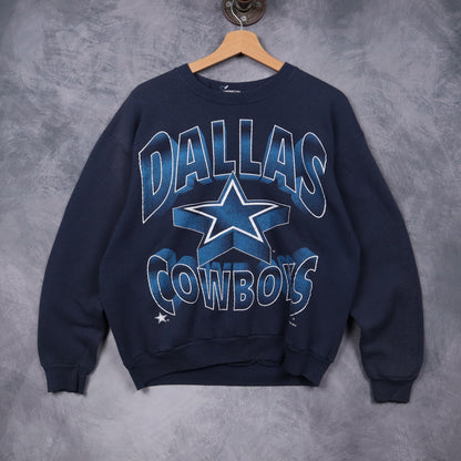 1994 Navy Blue Dallas Cowboys Crewneck Sweatshirt 6652