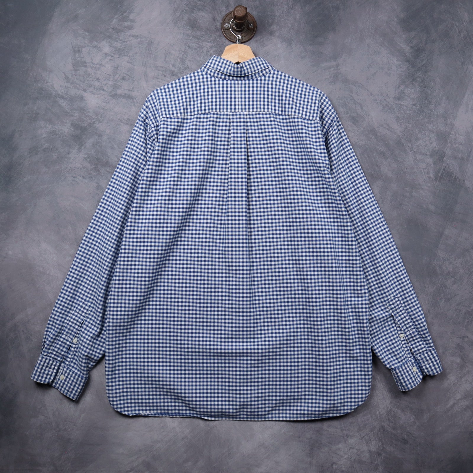 Early 2000s Blue Ralph Lauren Gingham Long Sleeve Button Up Shirt 5427
