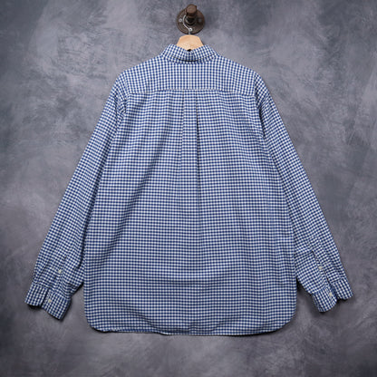 Early 2000s Blue Ralph Lauren Gingham Long Sleeve Button Up Shirt 5427