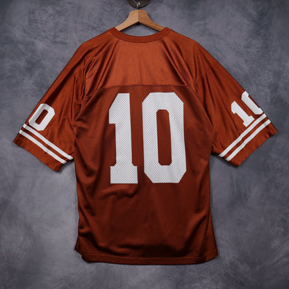00s Orange Texas Longhorns #10 Rose Bowl National Championship Signed Nike Jersey 5887