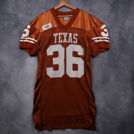 90s Burnt Orange Texas Longhorns Reebok #36 Football Jersey 5878