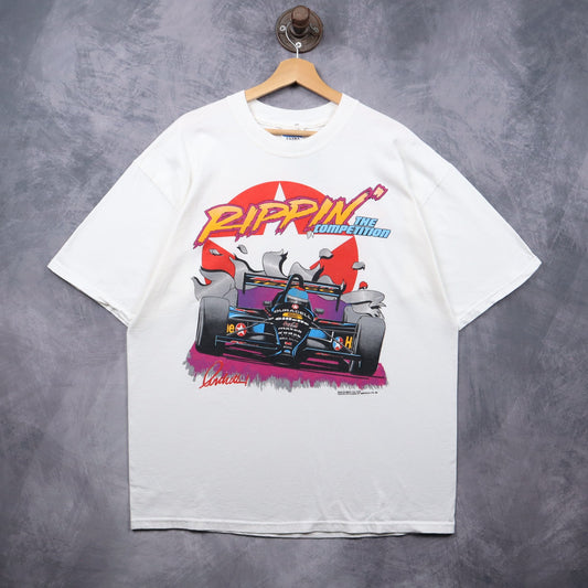 1998 White Rippin' The Competition Racing Shirt 7253