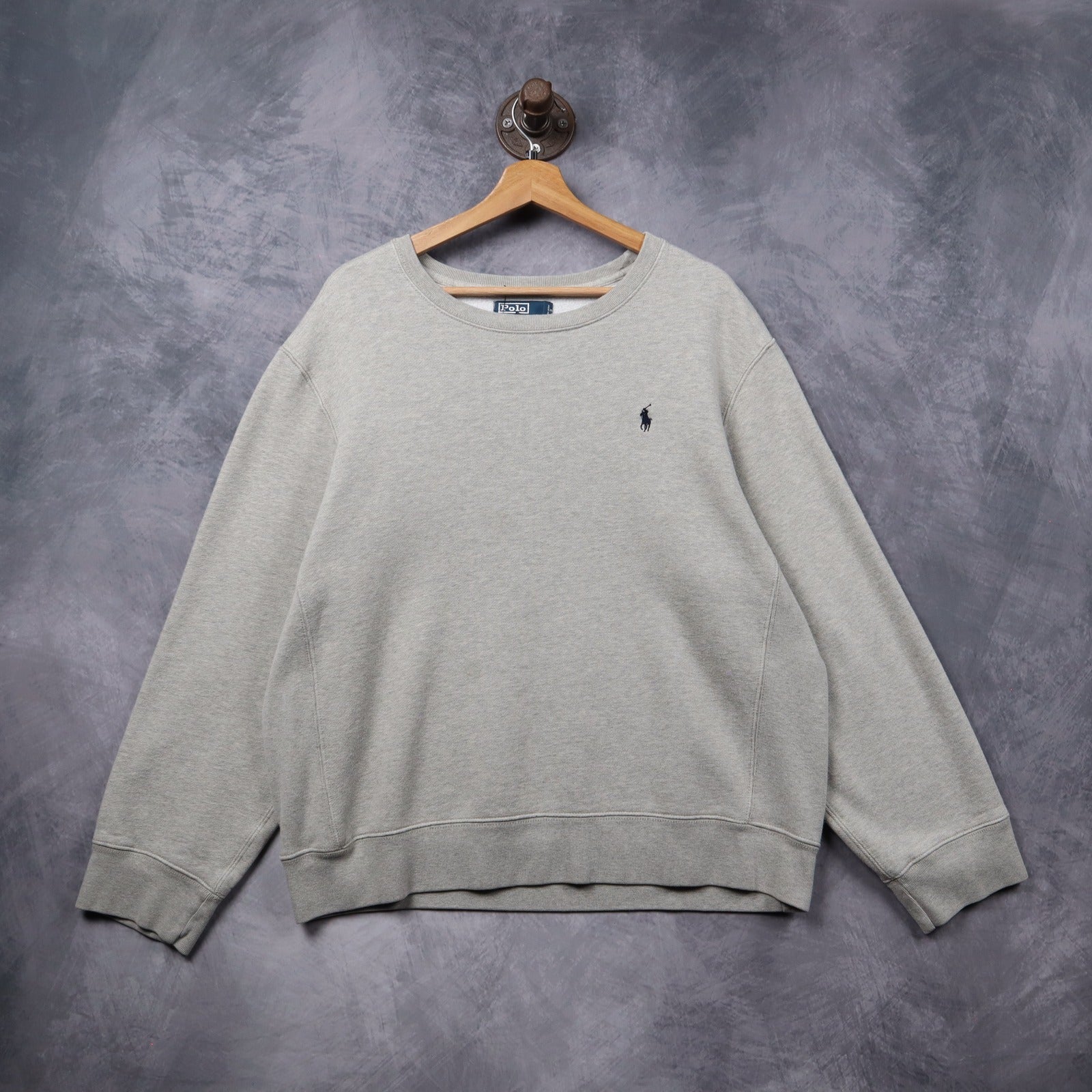 90s Grey Polo Ralph Lauren Crewneck Sweatshirt 5399