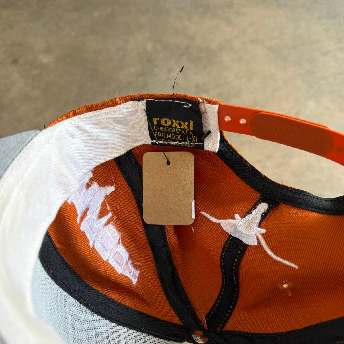 90s Black and Orange Texas Longhorns Hook 'Em Hat 5771