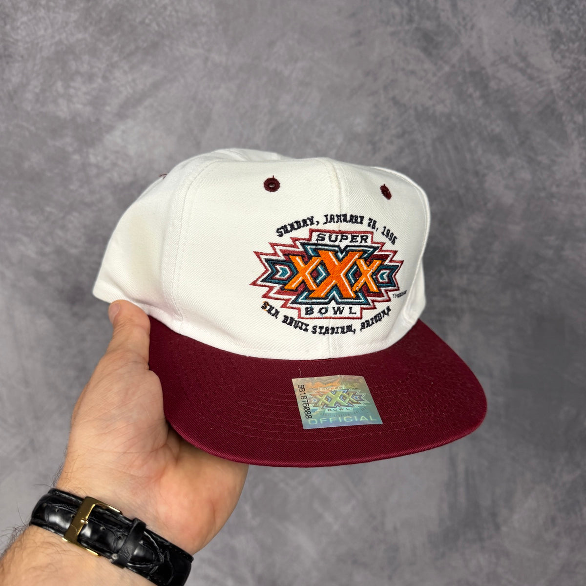 1996 White Super Bowl XXX Hat 6836
