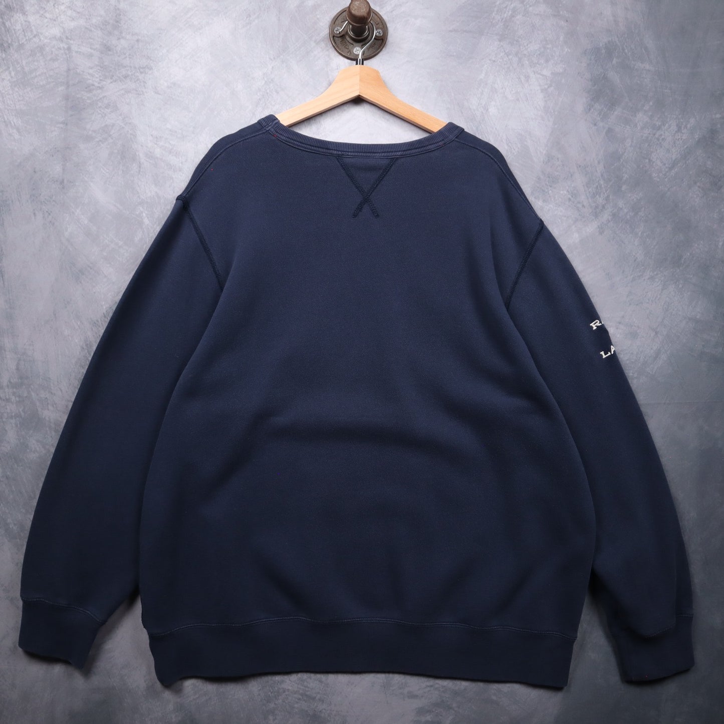 00s Navy Blue Polo Jeans Co Embroidered Crewneck Sweatshirt 4716
