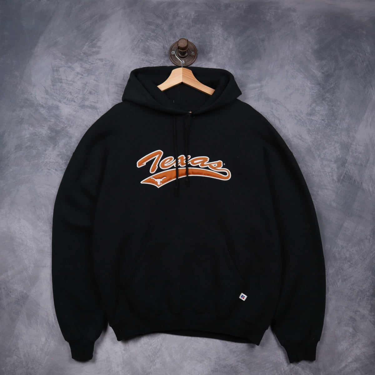 00s Black Texas Longhorns Russell Athletic Hoodie 5627