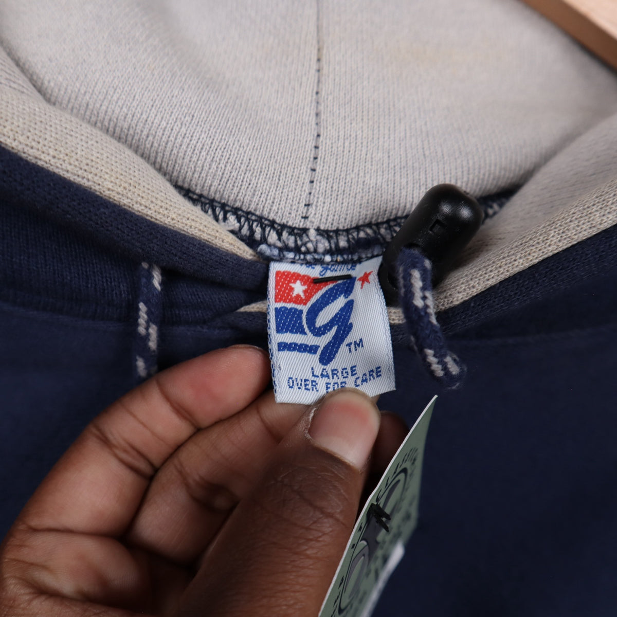 90s Navy Blue Dallas Cowboys Two Tone Hoodie 6610