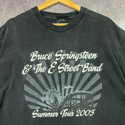 2003 Faded Black Bruce Springsteen & The E Street Band Tour Graphic Shirt L 1102