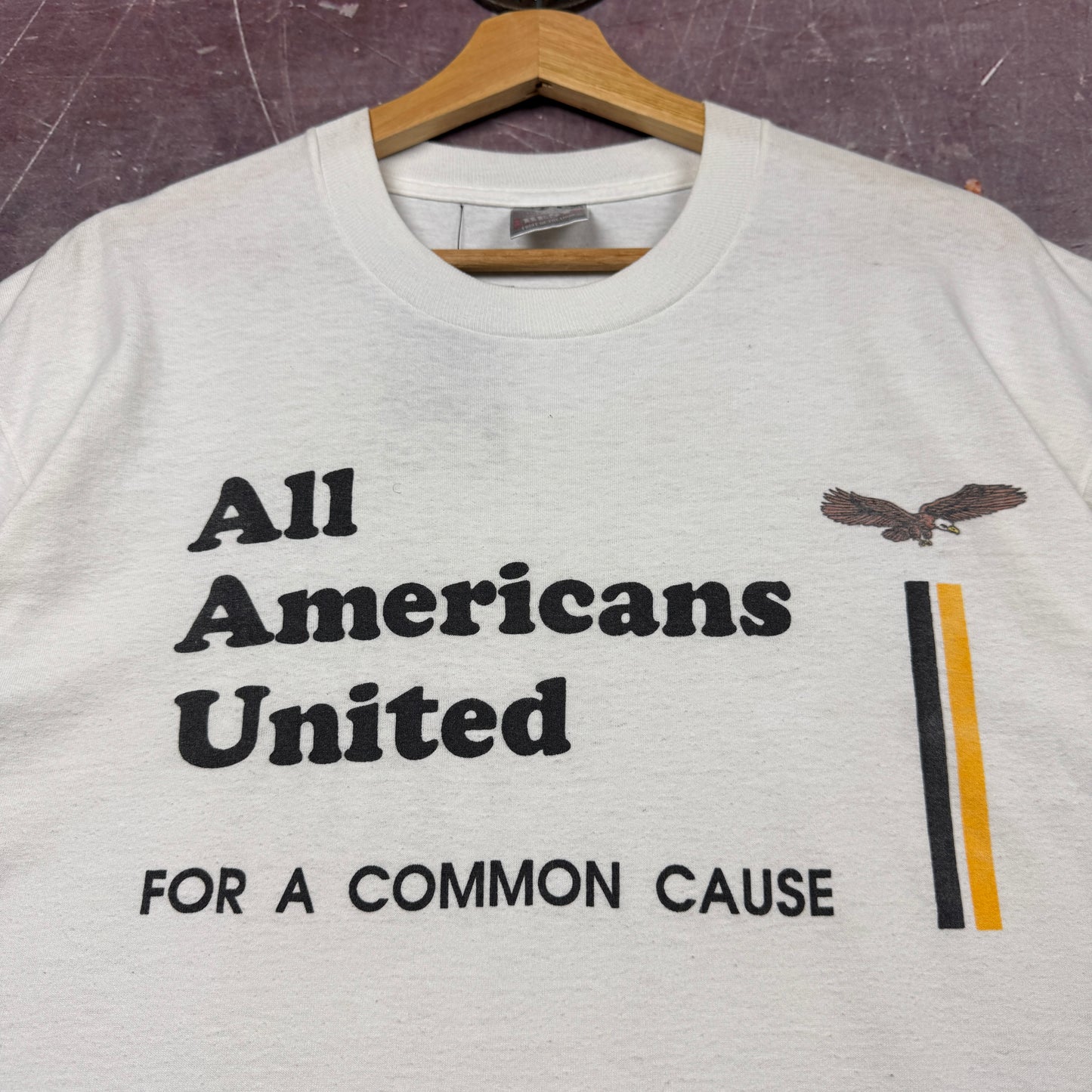 90s White All Americans United Shirt 3644