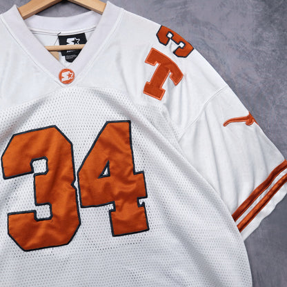 90s White Texas Longhorns Starter #34 Jersey 5815