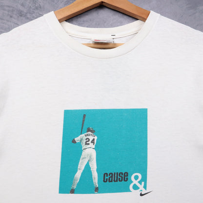 90s White Nike Ken Griffey Jr. Cause & Effect Kids Shirt 5523