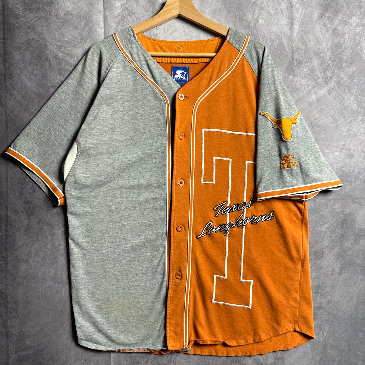 90s Texas Longhorns Starter Baseball Jersey 4526