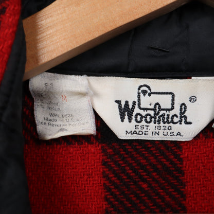 80s Black Red Woolrich Buffalo Plaid Wool Shirt 4825