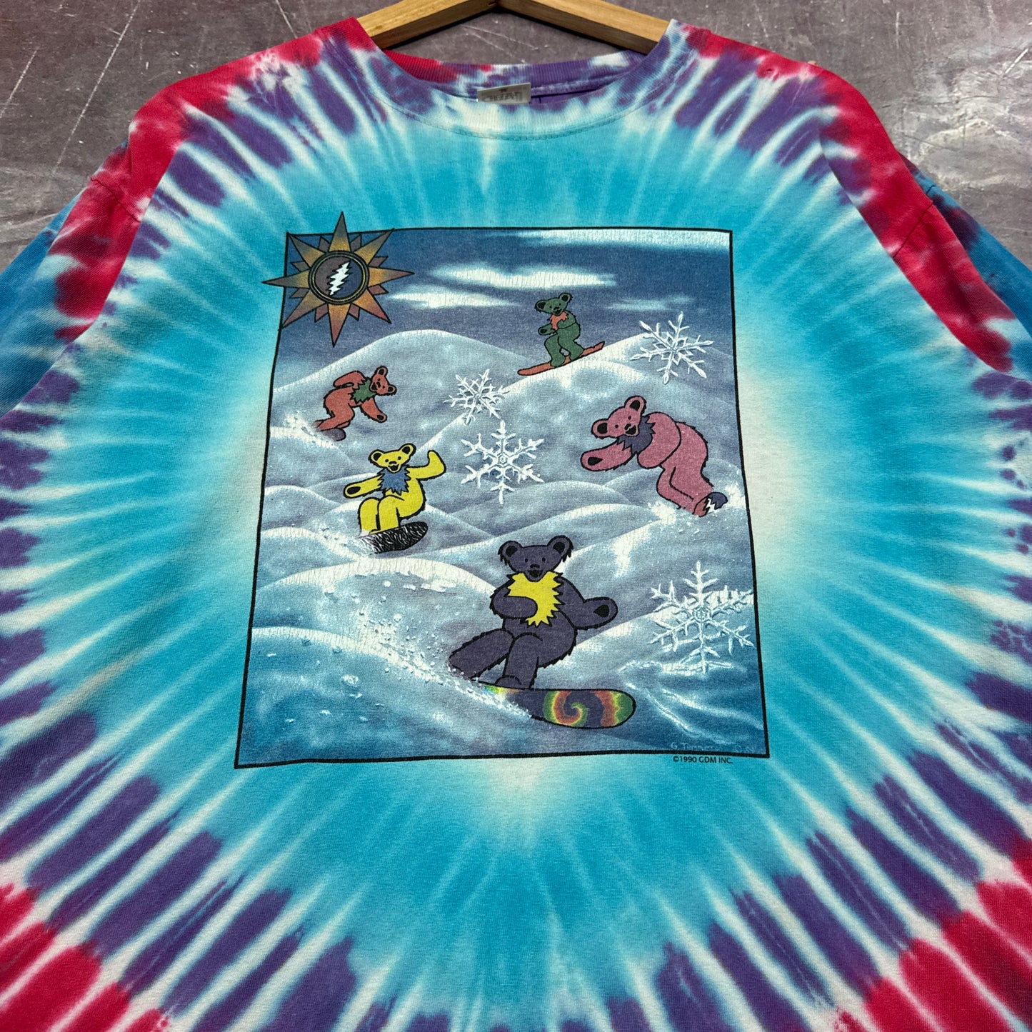 00s Tie Dye Grateful Dead Ski Shirt 3553