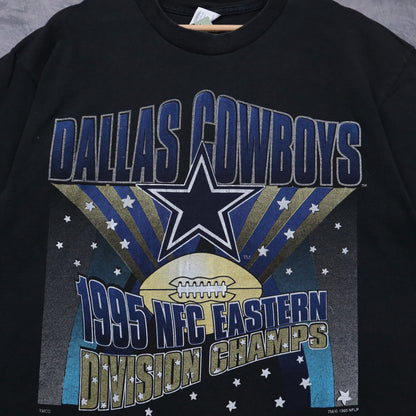 1995 Black Dallas Cowboys NFC Eastern Division Champs Shirt 6739