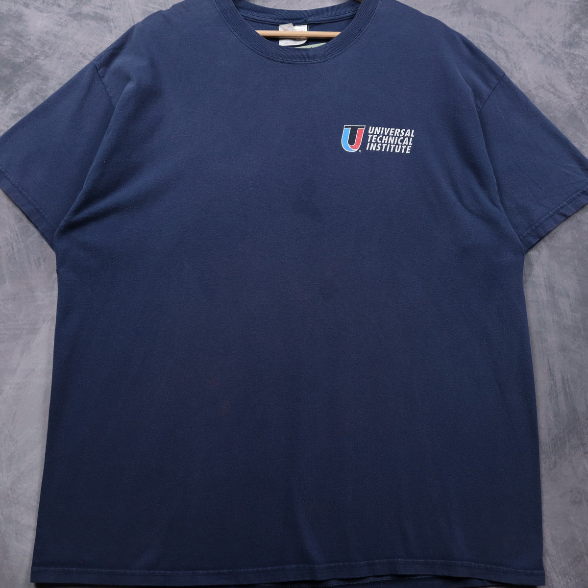 Early 00s Navy Blue Universal Technical Institute BMW Step Shirt 7273