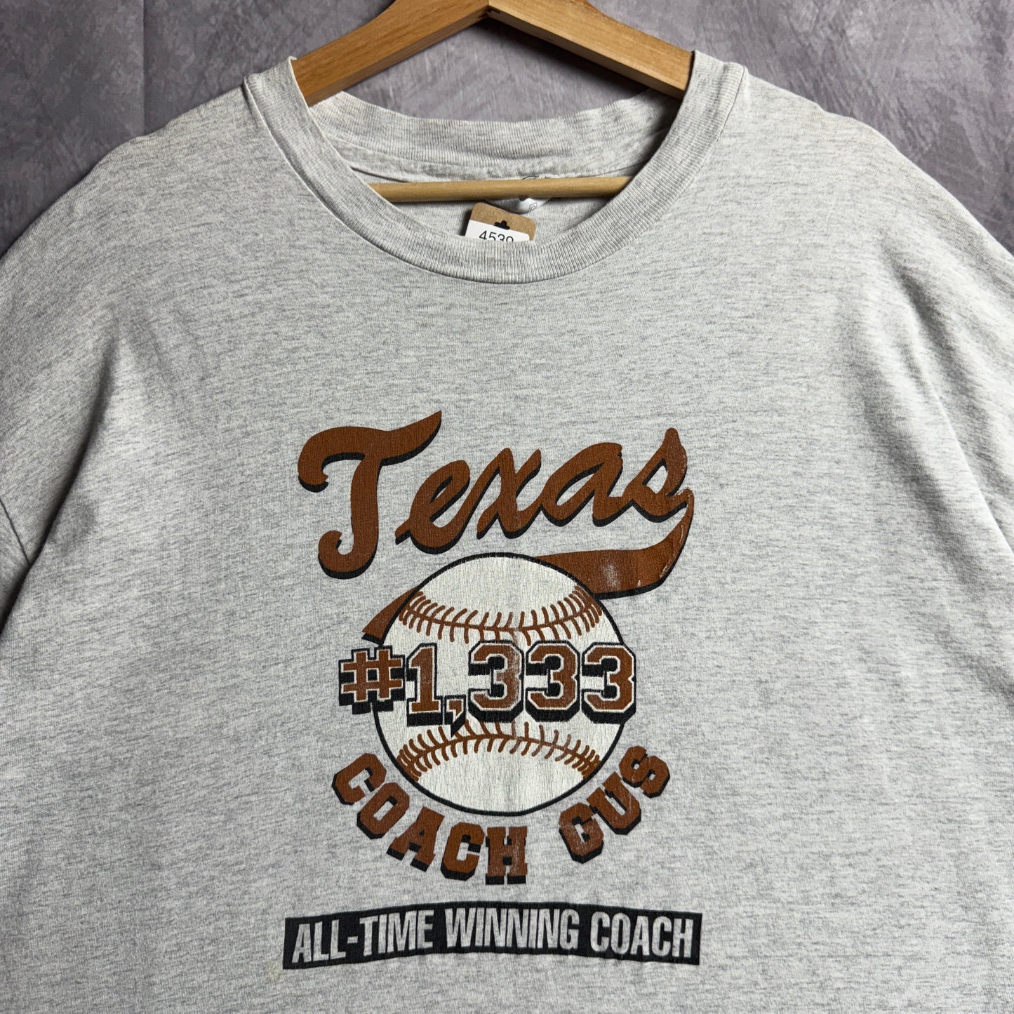 1994 Grey Texas Longhorns Baseball Coach Gus Shirt 4539