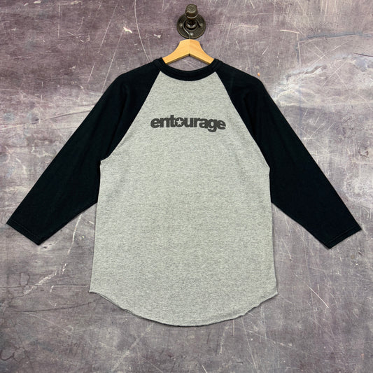 Early 00s Light Gray Entourage HBO 3/4 Sleeve Graphic Promo Shirt M 1112