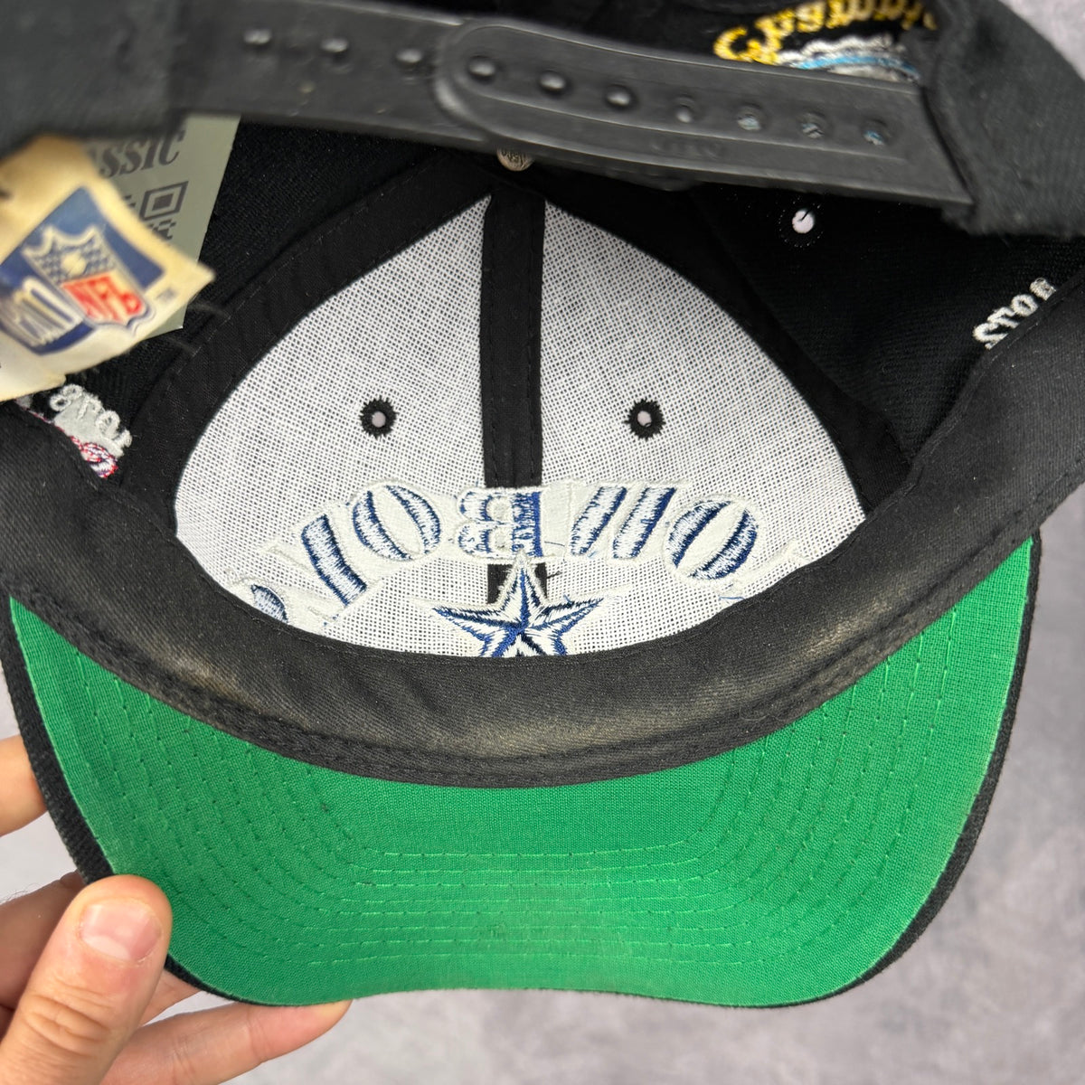 90s Black Dallas Cowboys Super Bowl Champions Snapback Hat 6826