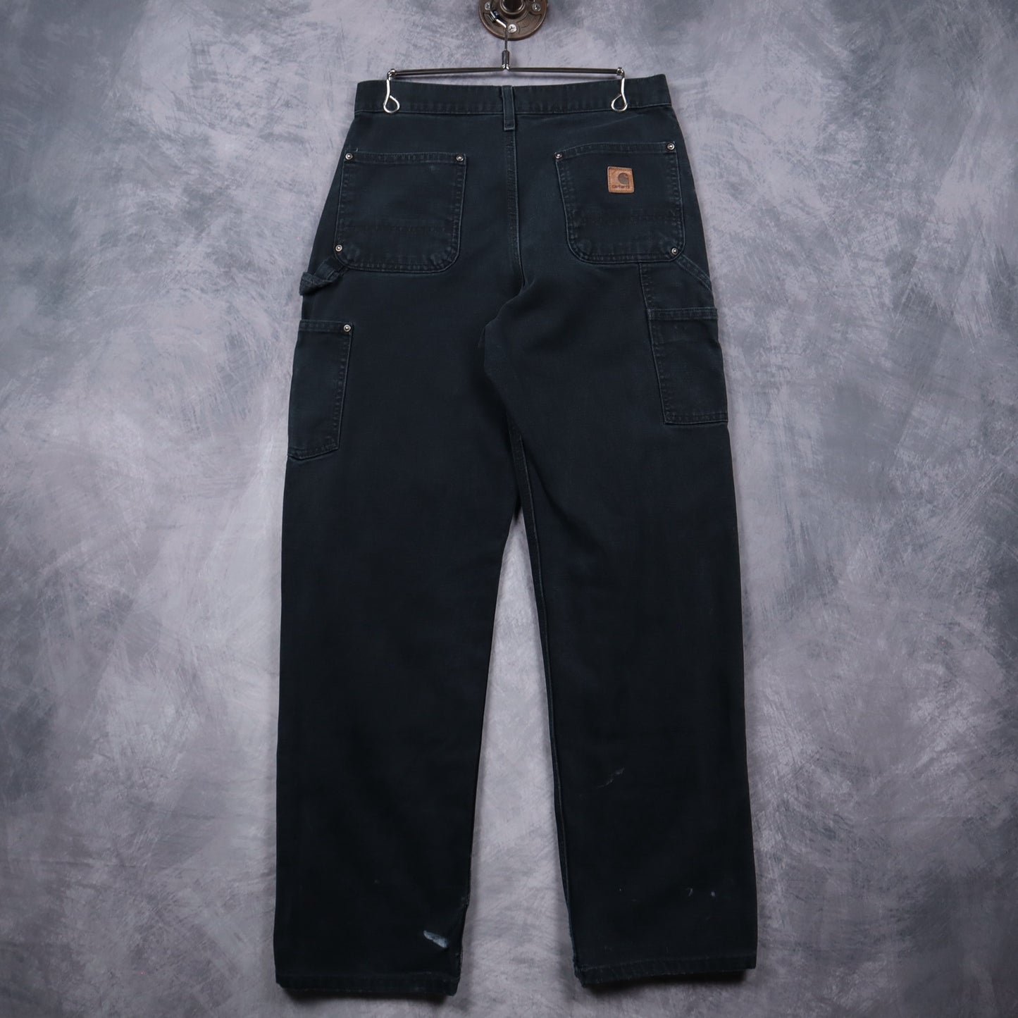 00s Faded Black Carhartt Double Knee Carpenter Work Pants 5089