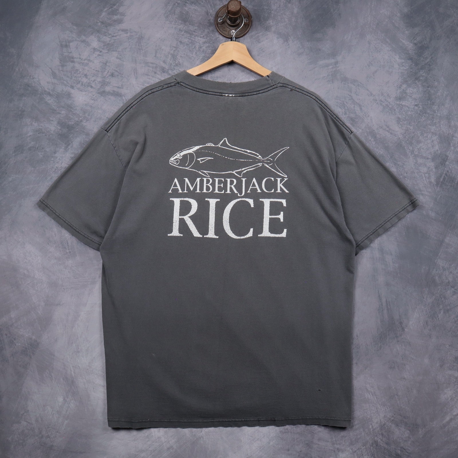90s Faded Grey Amberjack Rice Birds Always Talkin' Shirt 5159