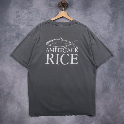 90s Faded Grey Amberjack Rice Birds Always Talkin' Shirt 5159
