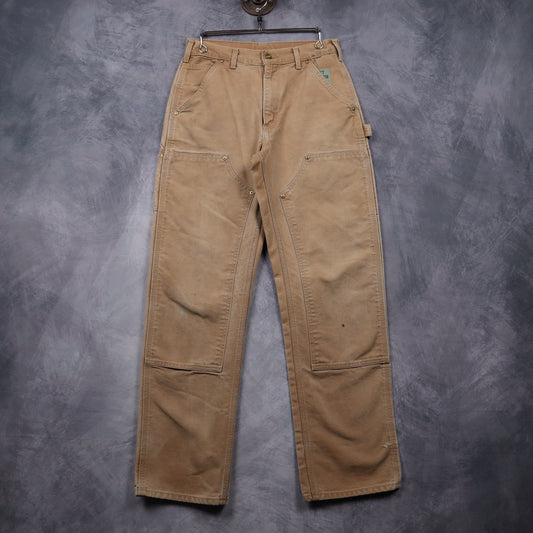 90s Tan Brown Carhartt Double Knee Carpenter Work Pants 5021