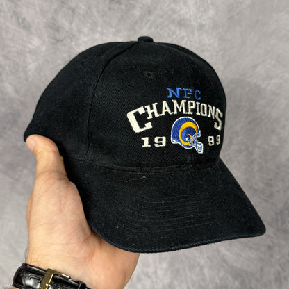 1999 Black St. Louis Rams NFC Champions Hat 6881