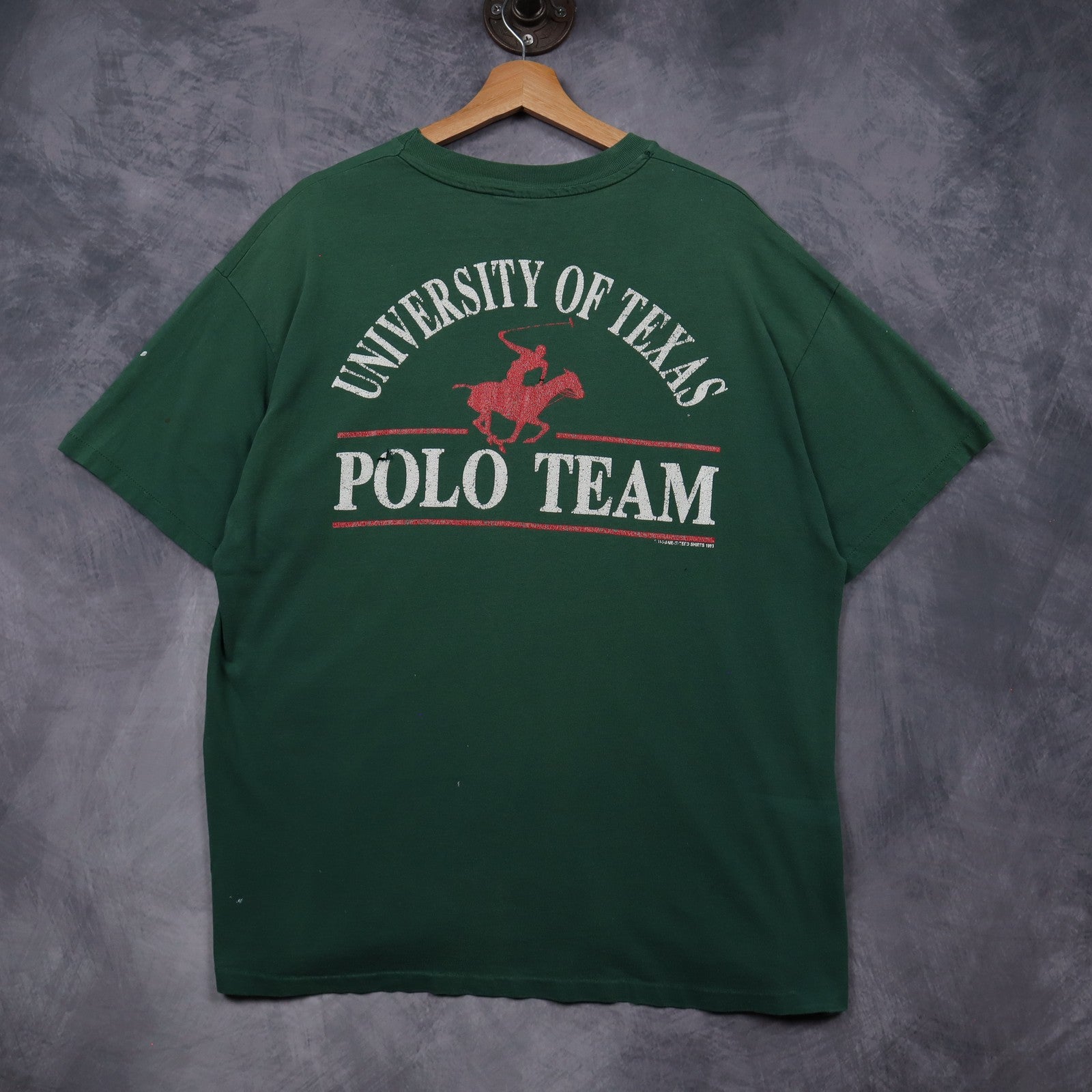 1993 Green University Of Texas Polo Team Shirt 5871