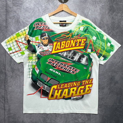 00s White Bobby Labonte Nascar Shirt 3909