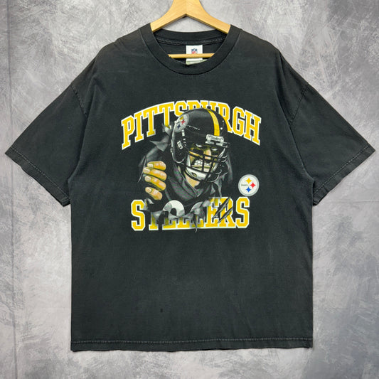 90s Black Pittsburgh Steelers Shirt 4188