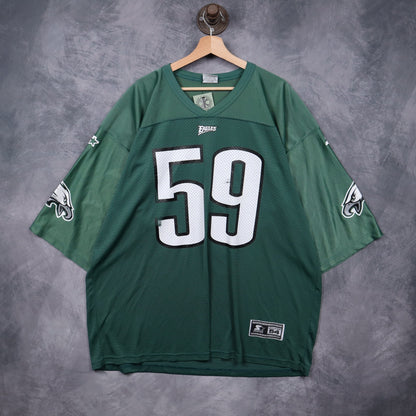 90s Green Philadelphia Eagles Mamula Starter Jersey 6668