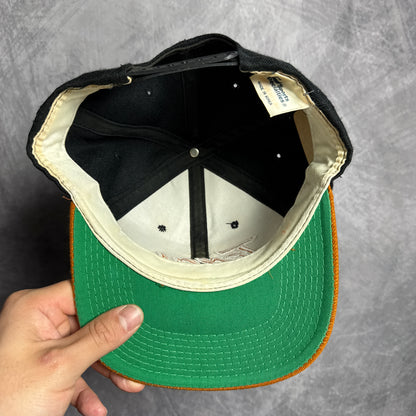 90s Texas Longhorns Sports Specialties Double Line Script Snapback Hat 4630